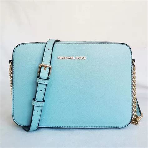 bolso michael kors azul cielo|Michael Kors blue satchels.